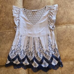 Altar'd State Floral Embroidered Blouse